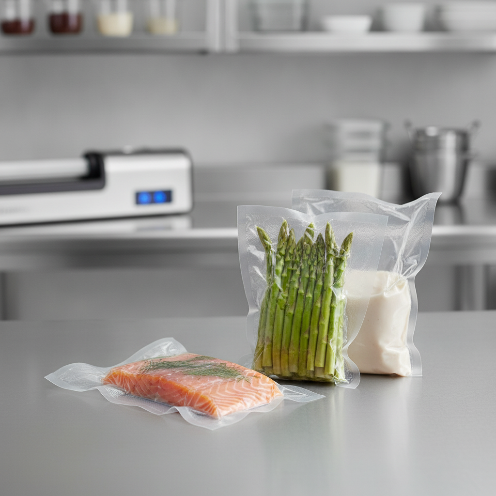 Polyethylene Vacuum Pack Bags 150mm for Food Storage (Pack of 3)