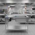 304 Stainless Steel Sink with Left Hand Drainer 1000mm for Commercial Kitchens