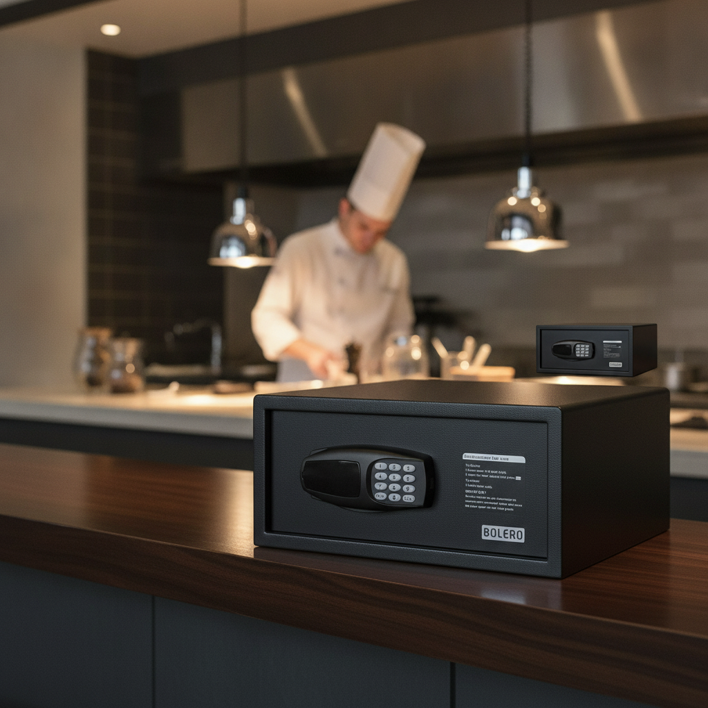Carbon Steel Laptop Safe for Guest Belongings