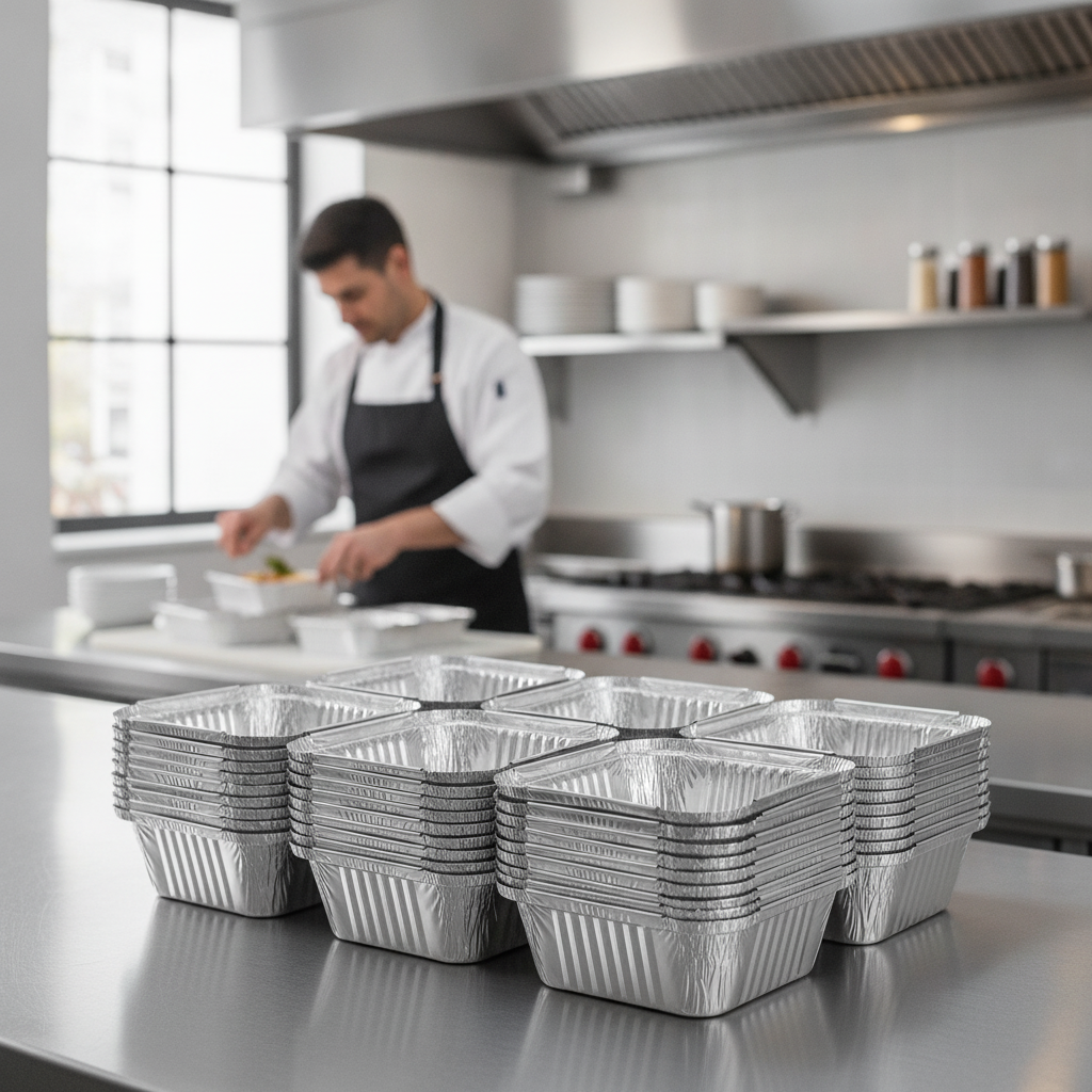 Aluminium Foil Containers 250ml for Takeaway Service (Pack of 1000)