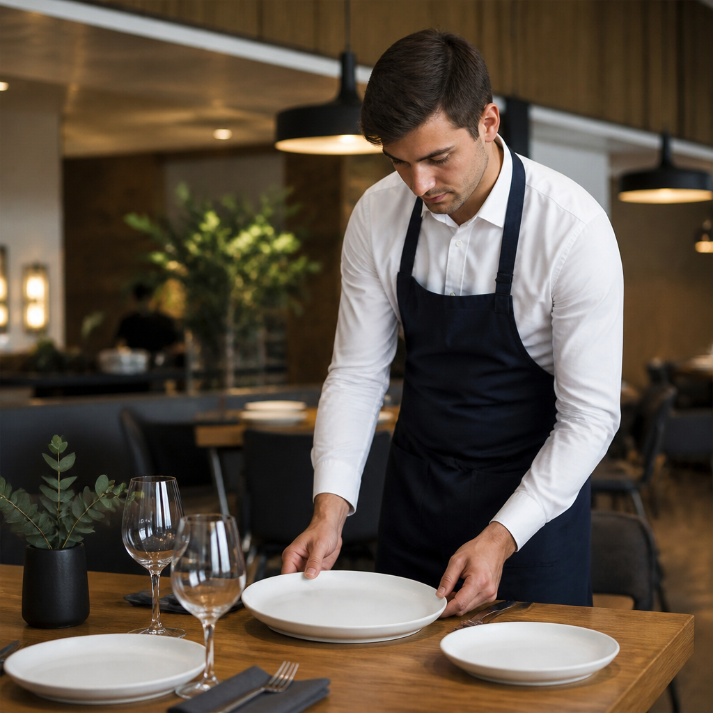 Organic Walled Plates 206mm Vitrified Ceramic for Restaurants & Hospitality (Pack of 6)