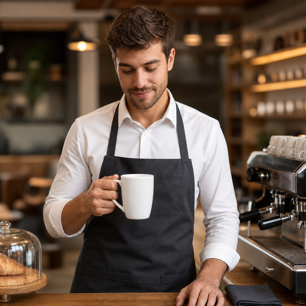 Mugs 350ml White Porcelain for Cafés & Restaurants (Pack of 12)