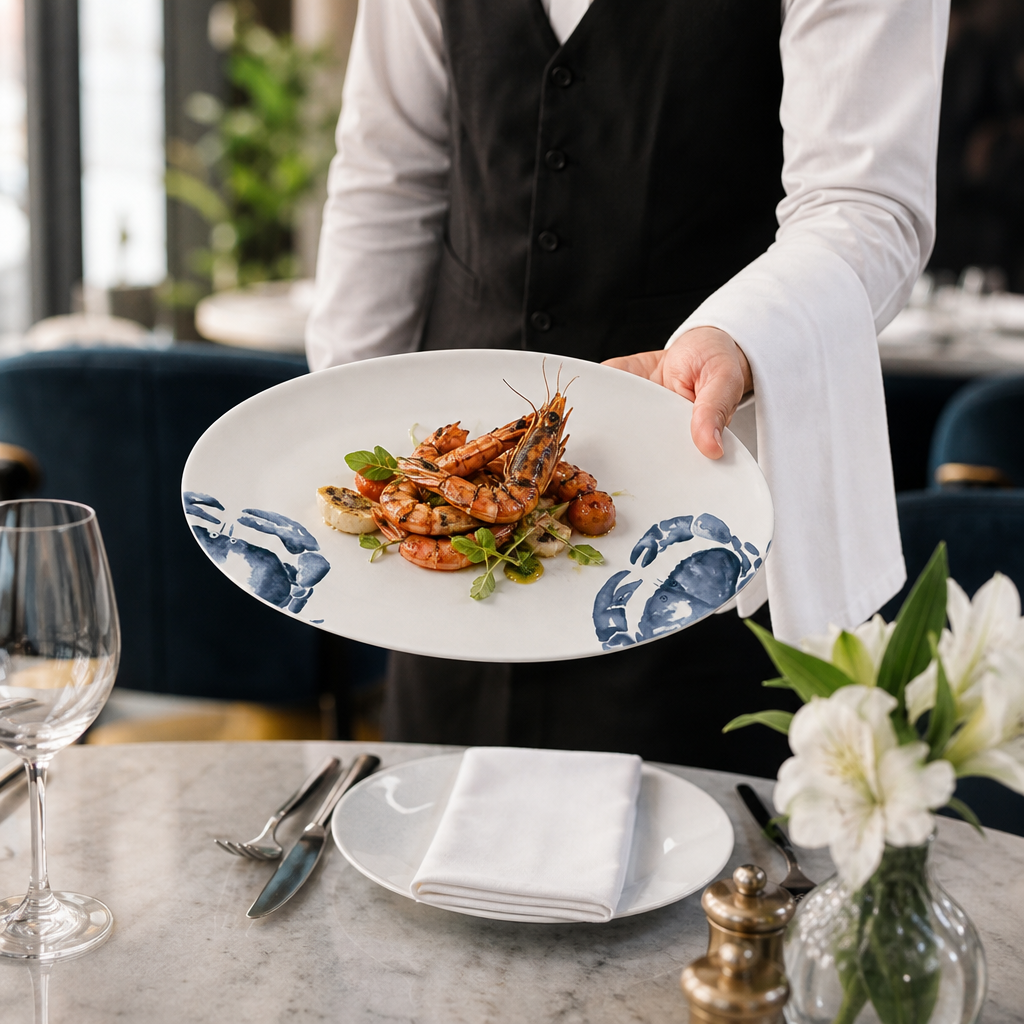 Coupe Platters 330x230mm Porcelain for Table Service (Pack of 6)