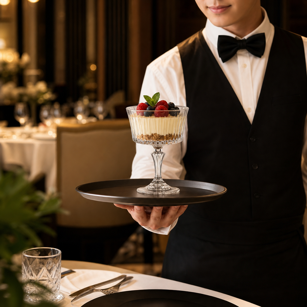 Crystal Glass Dessert Glasses 260ml for Restaurants (Pack of 12)