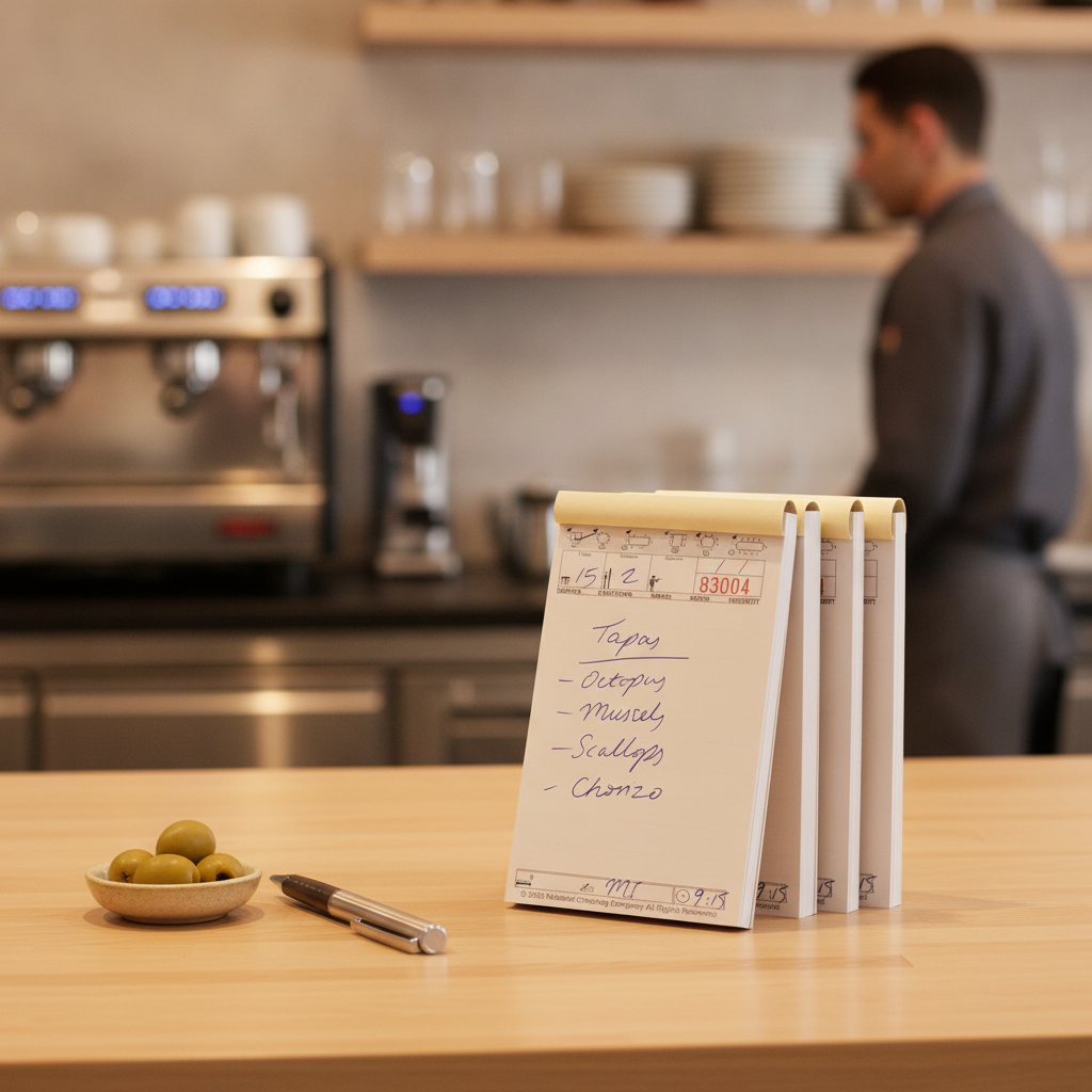 Carbonless Paper Waiting Pads for Efficient Order Taking (Pack of 10)