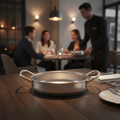 Stainless Steel Vintage Double Handle Serving Dish 125mm for Table Presentation