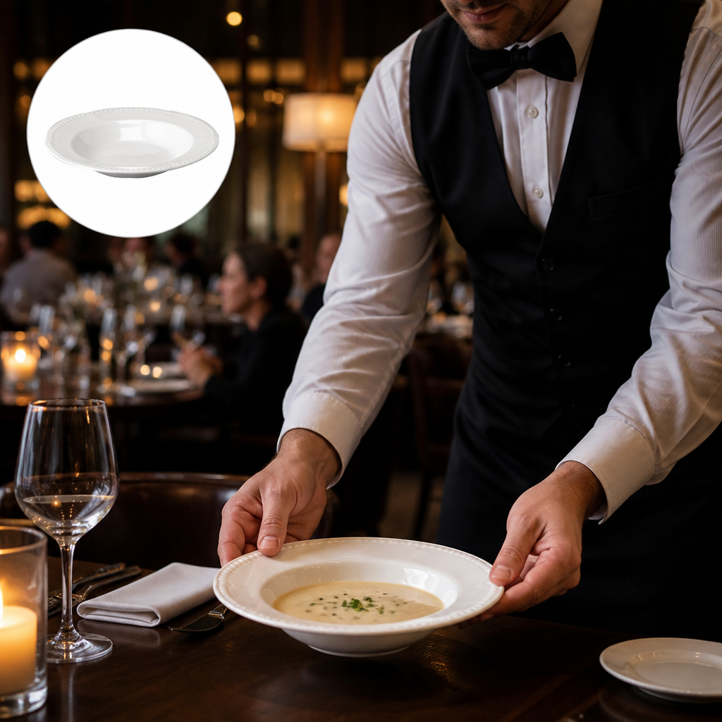 Soup Bowls 330ml Porcelain for Catering Establishments (Pack of 24)