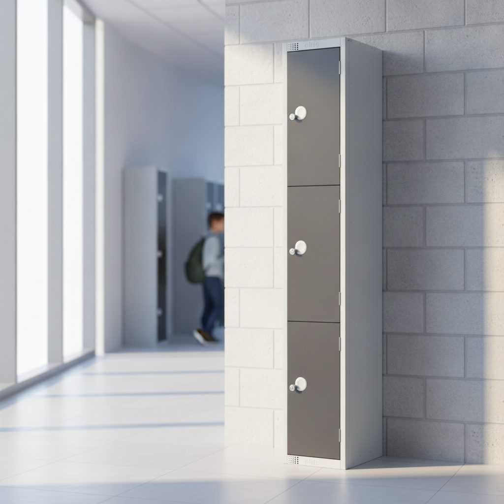 Powder Coated Steel Lockers 300mm Deep for Schools & Workplaces