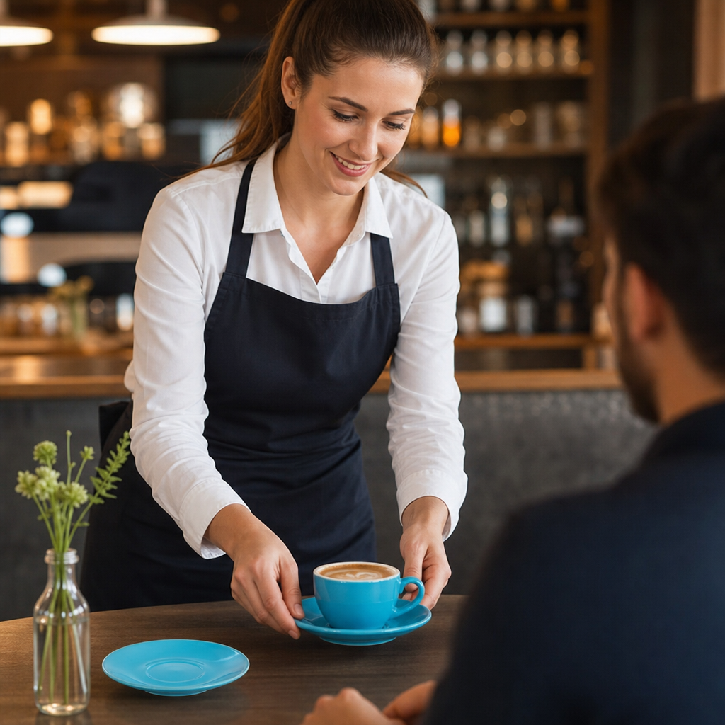 Saucers 158mm Blue Stoneware for Beverage Service (Pack of 12)