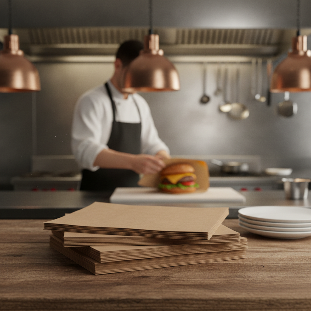 Paper Compostable Burger Wraps 250x200mm for Food Presentation (Pack of 200)