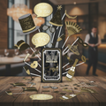 New Year Selfie Photo Kit with Gold Foiling for Celebrations (Pack of 8)