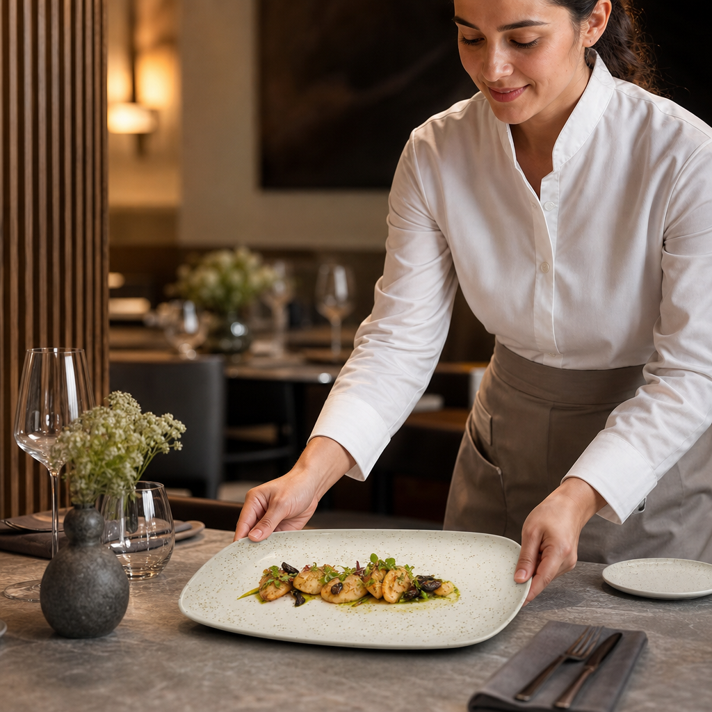 Platters 338mm Ceramic for Contemporary Table Settings (Pack of 6)