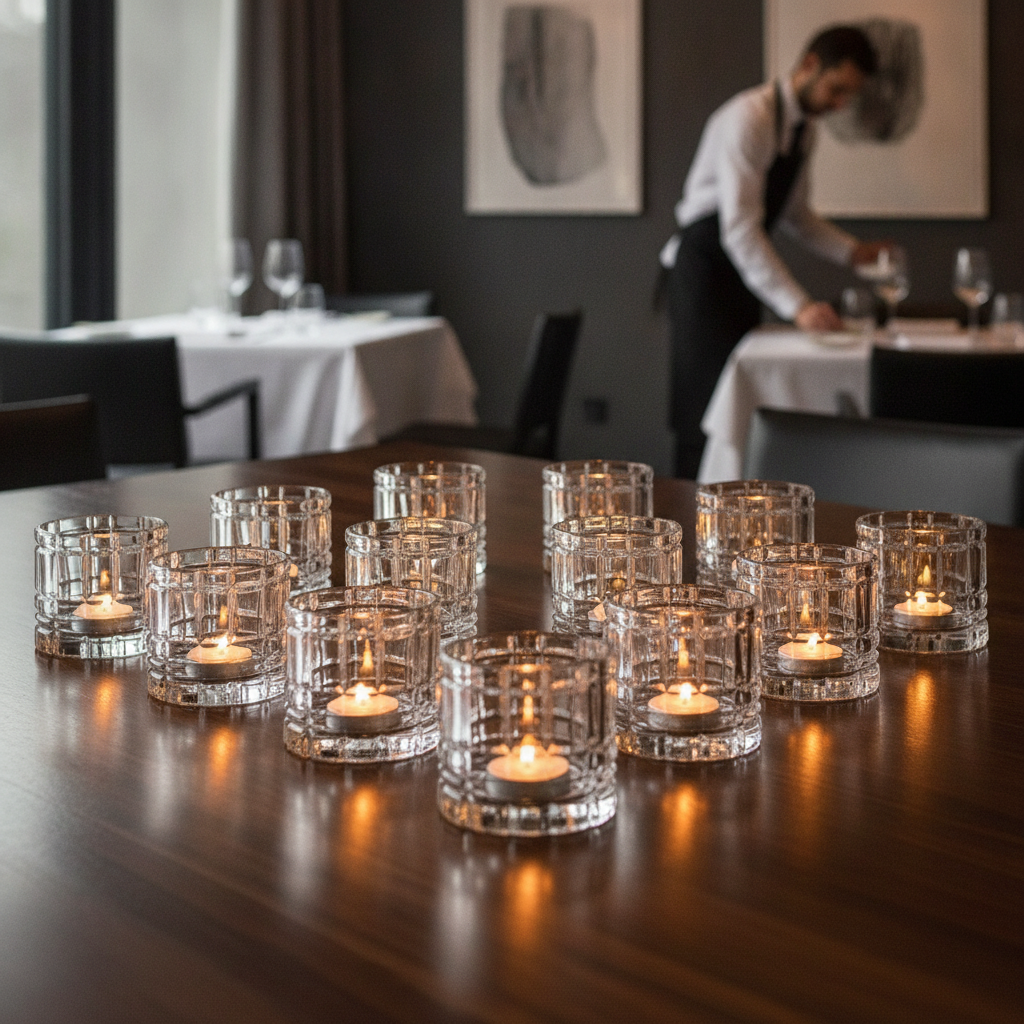 Soda Lime Art Nightlight Holders 60mm for Dining Areas (Pack of 12)
