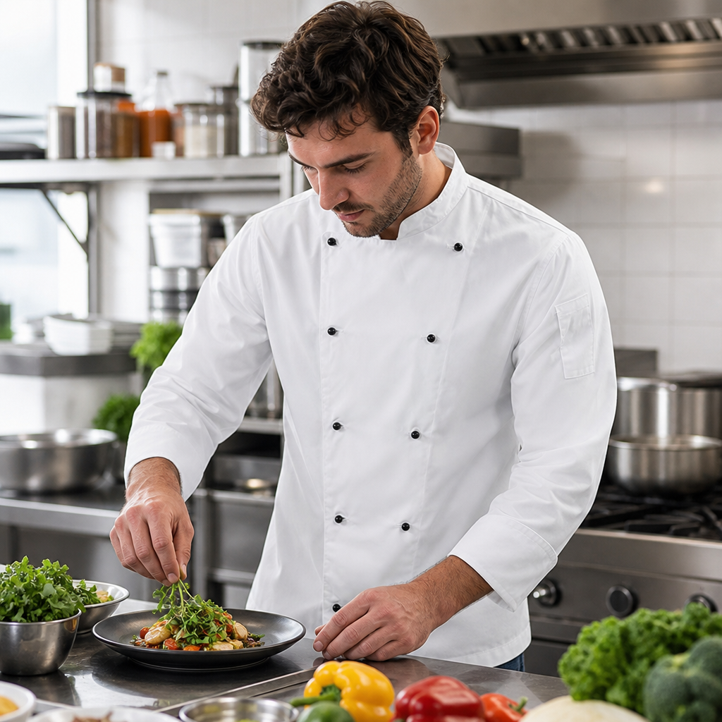 Chicago Unisex Chef Jacket in White for Busy Kitchens