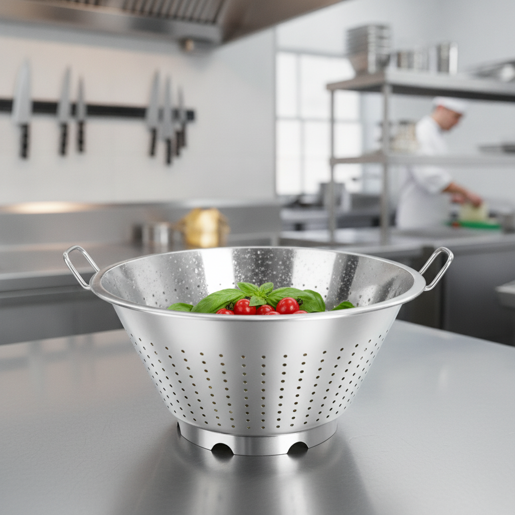 Heavy Duty Stainless Steel Colander 15.5L for Professional Kitchens