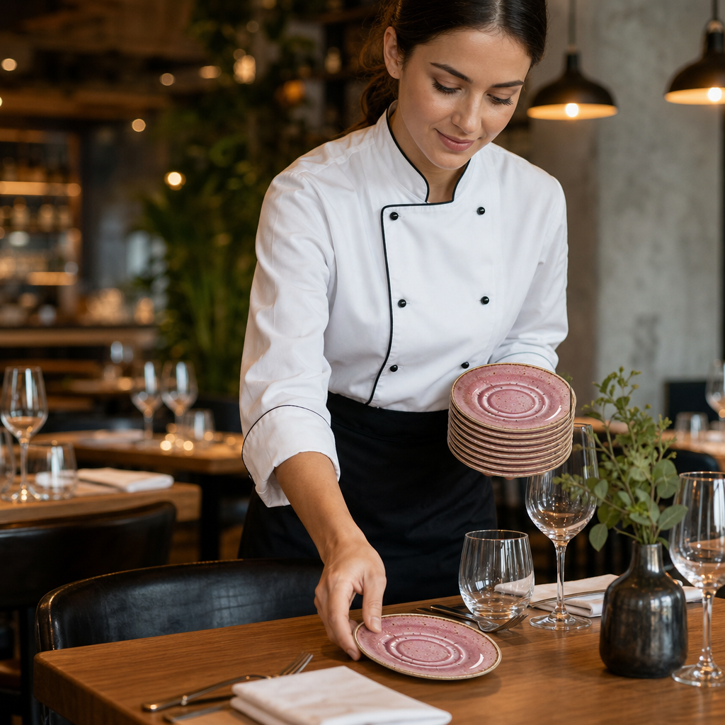 Alumina Saucers 118mm Pink Vitrified Ceramic for Culinary (Pack of 12)