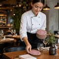Alumina Saucers 118mm Pink Vitrified Ceramic for Culinary (Pack of 12)