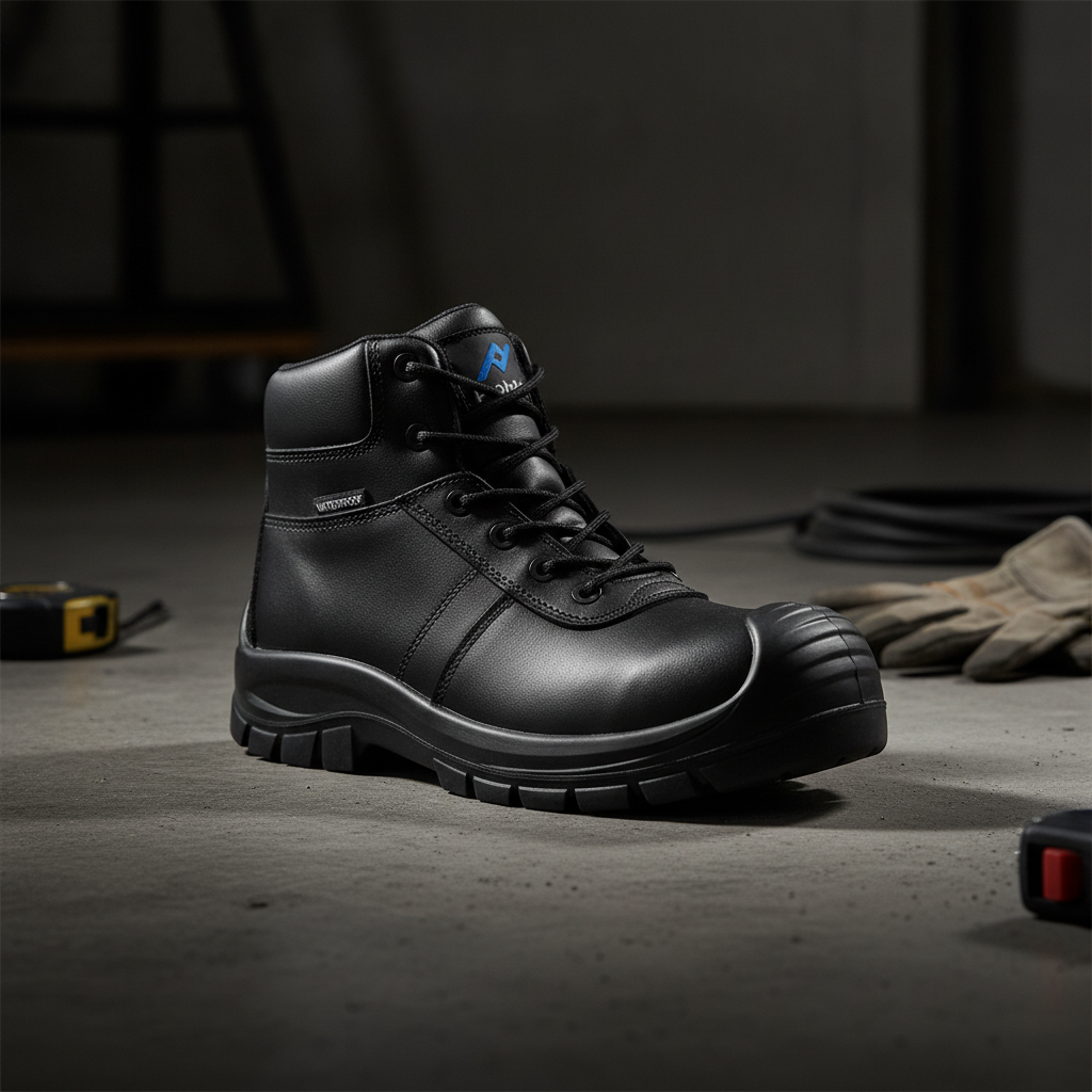Leather Waterproof Safety Boots with Fibreglass Toe Cap for Professionals