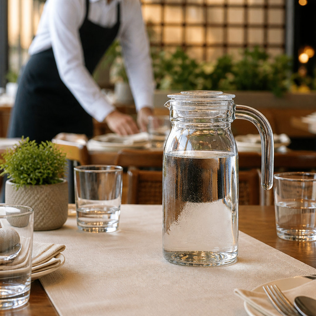Glass Jugs with Lid 750ml for Serving Beverages (Pack of 6)