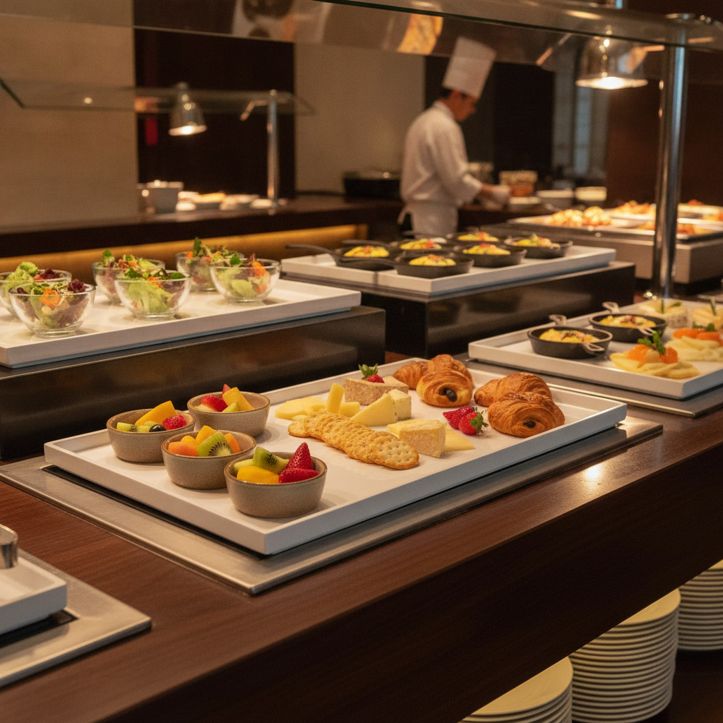 Melamine White Tray GN 1/1 for Buffet Service
