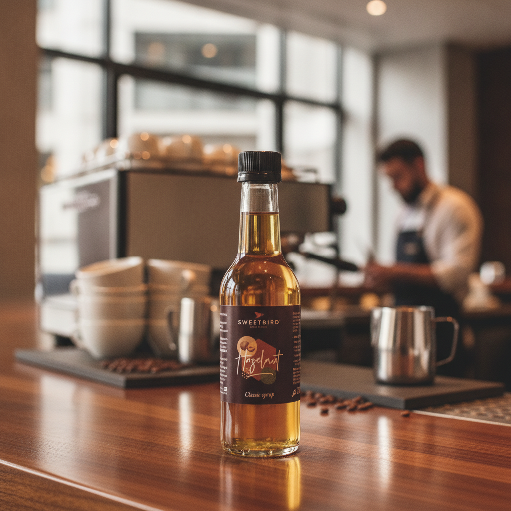 Hazelnut Syrup 250ml Glass Bottle for Home Use