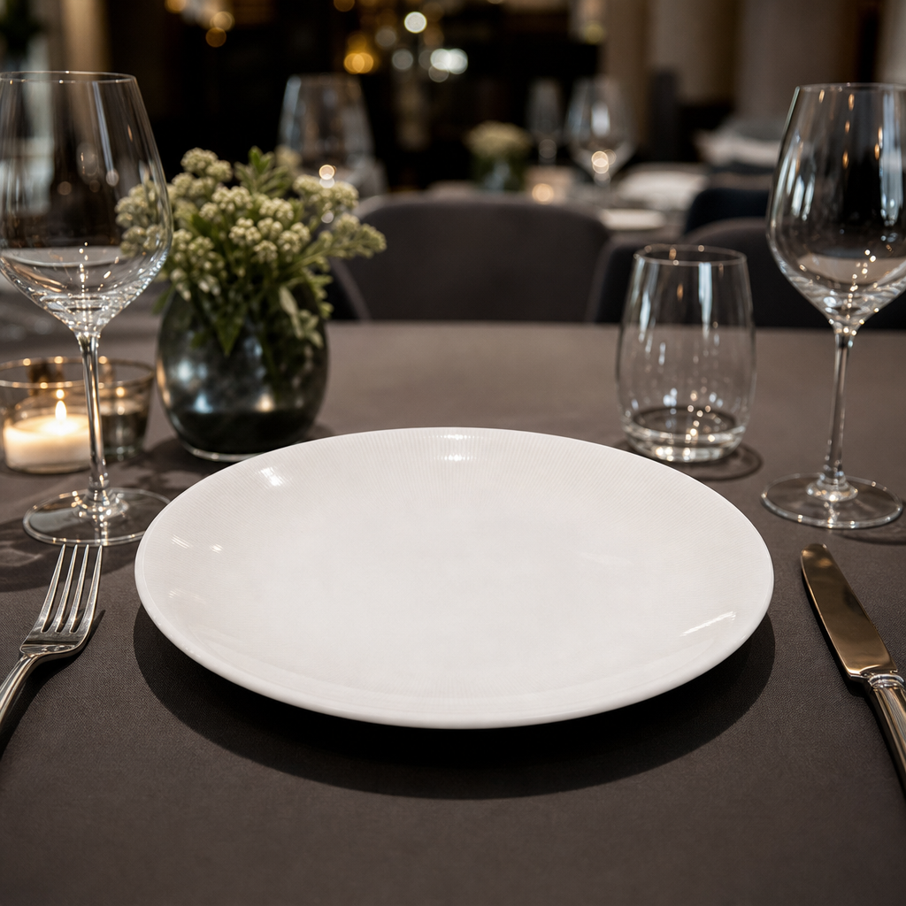Coupe Plates 265mm Bone China for Fine Dining (Pack of 6)