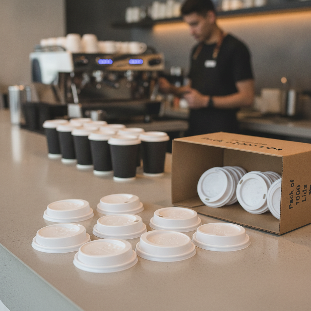 Plastic Hot Cup Lids for Insulated Serving (Pack of 1000)