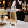 Glass Champagne Glasses 300ml for Celebrations (Pack of 6)
