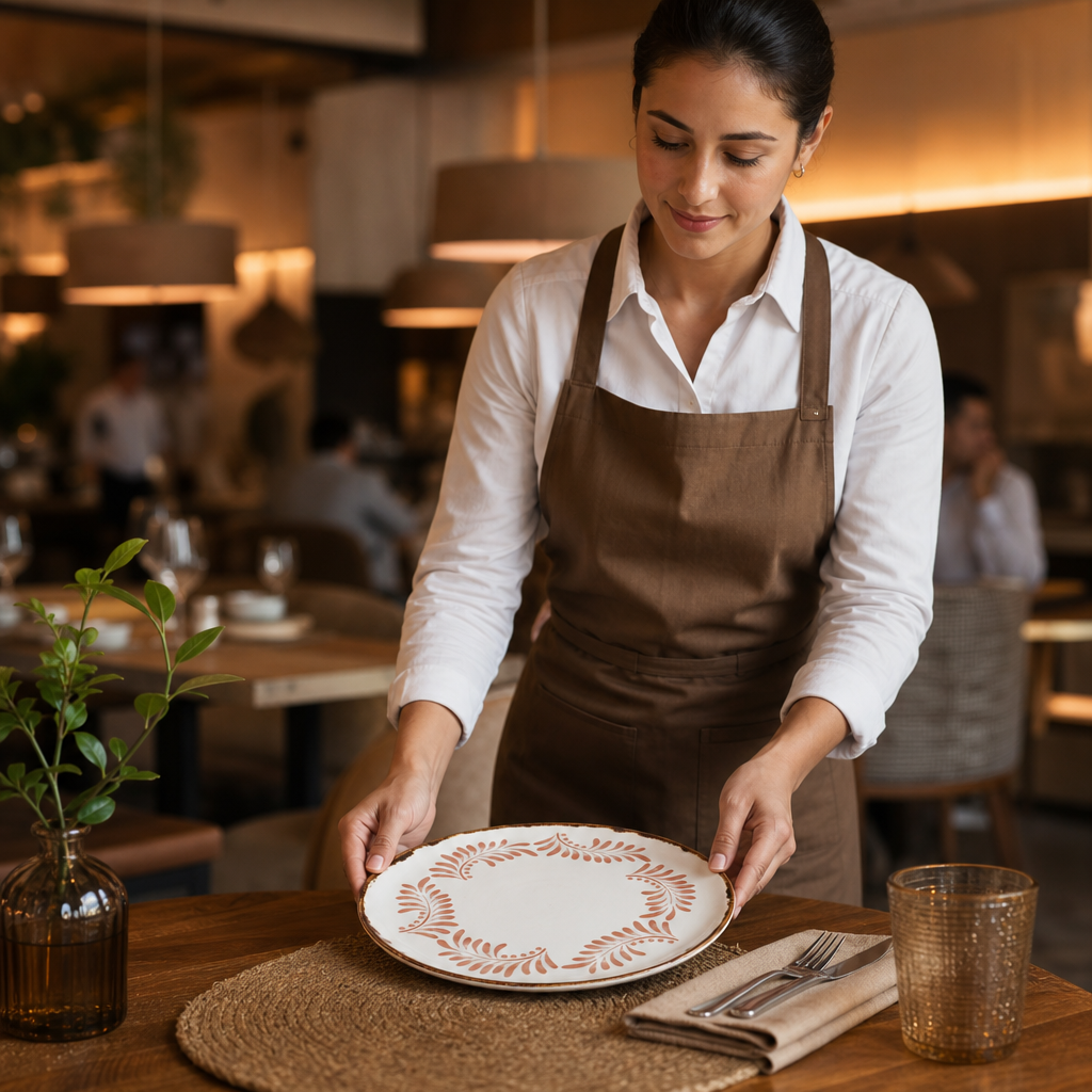 Organic Coupe Plates Finest Vitrified 295mm Terracotta for Eclectic Tabletop (Pack of 12)