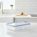 Tempered Glass Food Storage Container 2.7L for Home Kitchens