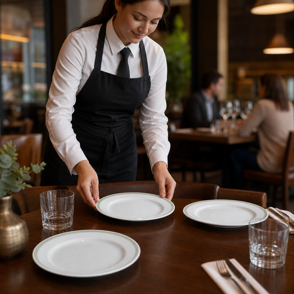 Plates 255mm China for Dining & Entertaining (Pack of 12)