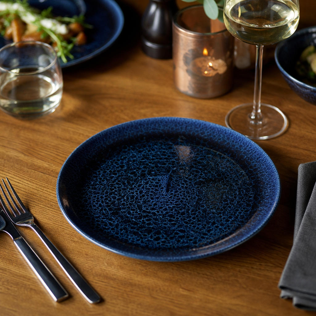 Coupe Plates inch 8 2/3 Vitrified Porcelain for Dining Experiences (Pack of 12)