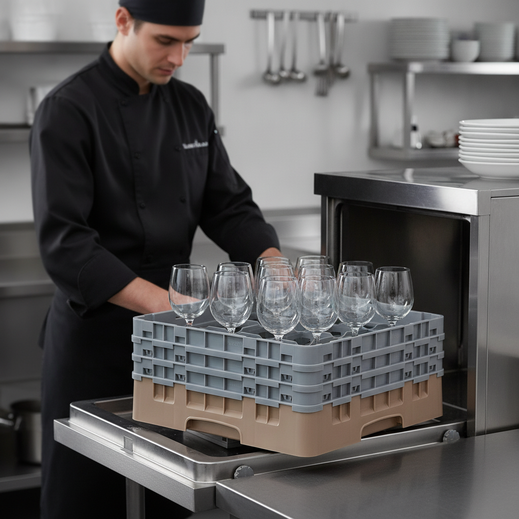 Polypropylene Glass Rack with 25 Compartments for Easy Storage