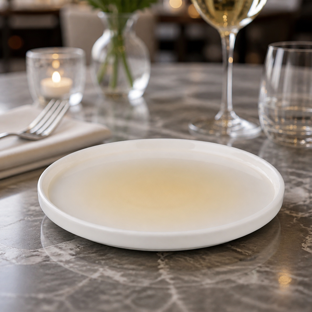 Lemon Plates 215mm Porcelain for Stylish Table Settings (Pack of 6)