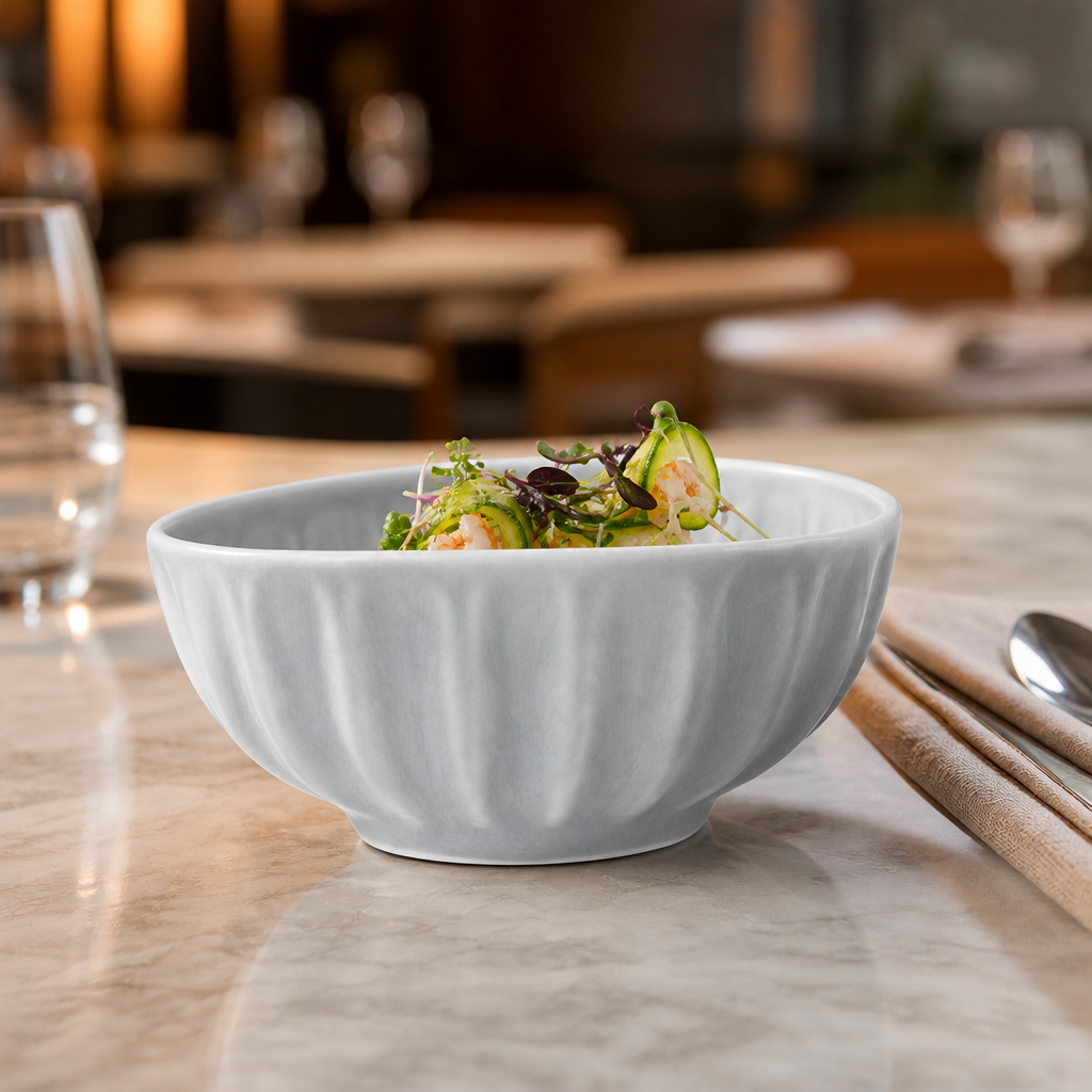 Corallite Deep Bowls in Concrete Grey for Creative Chefs