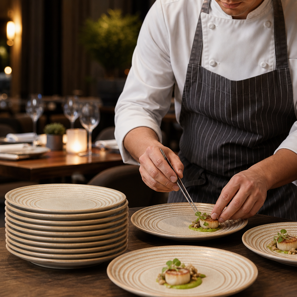 Coupe Plates 165mm Vitrified Stoneware for Dining Experiences (Pack of 12)