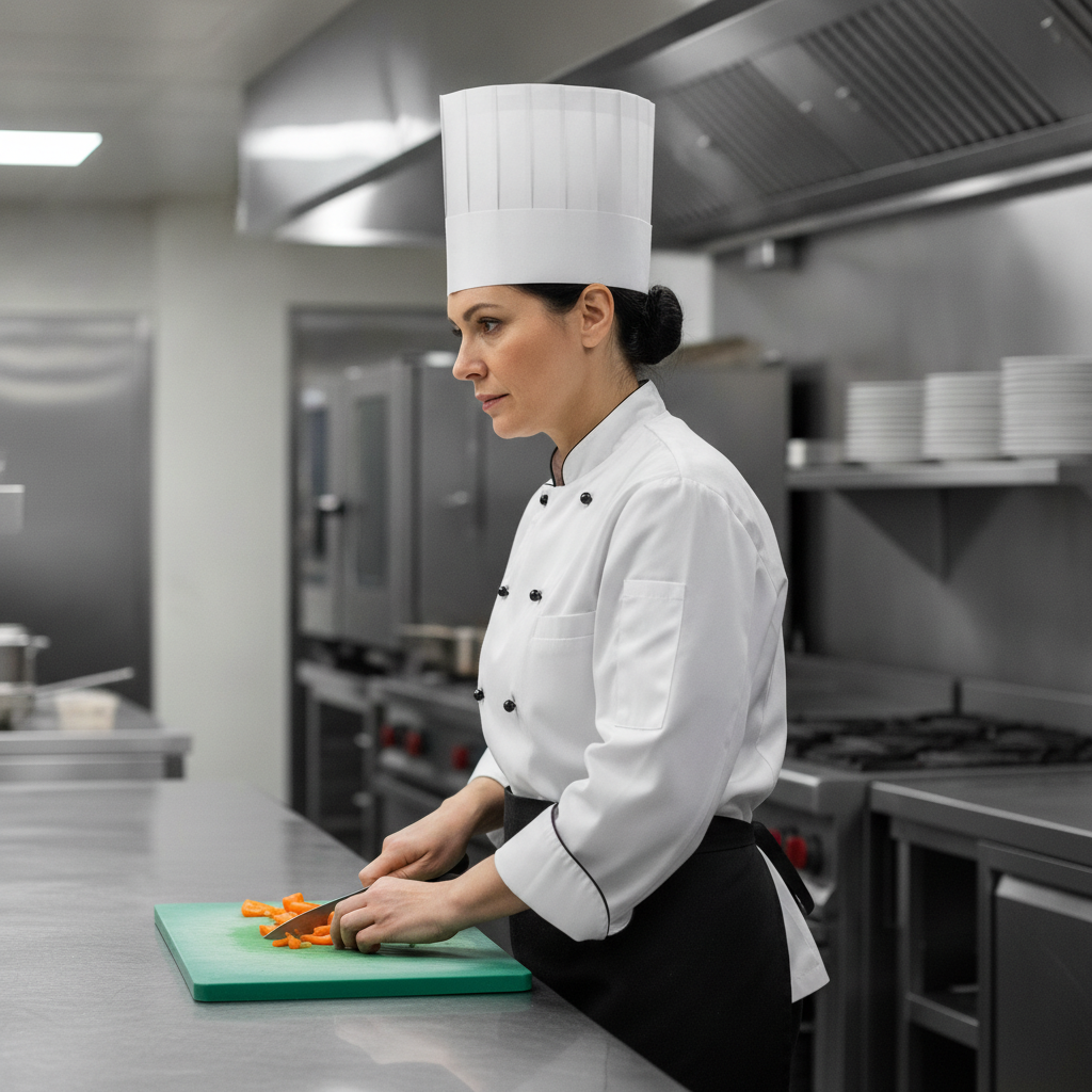 White Paper Chef Hat for Clean and Sanitary Kitchens (Pack of 250)