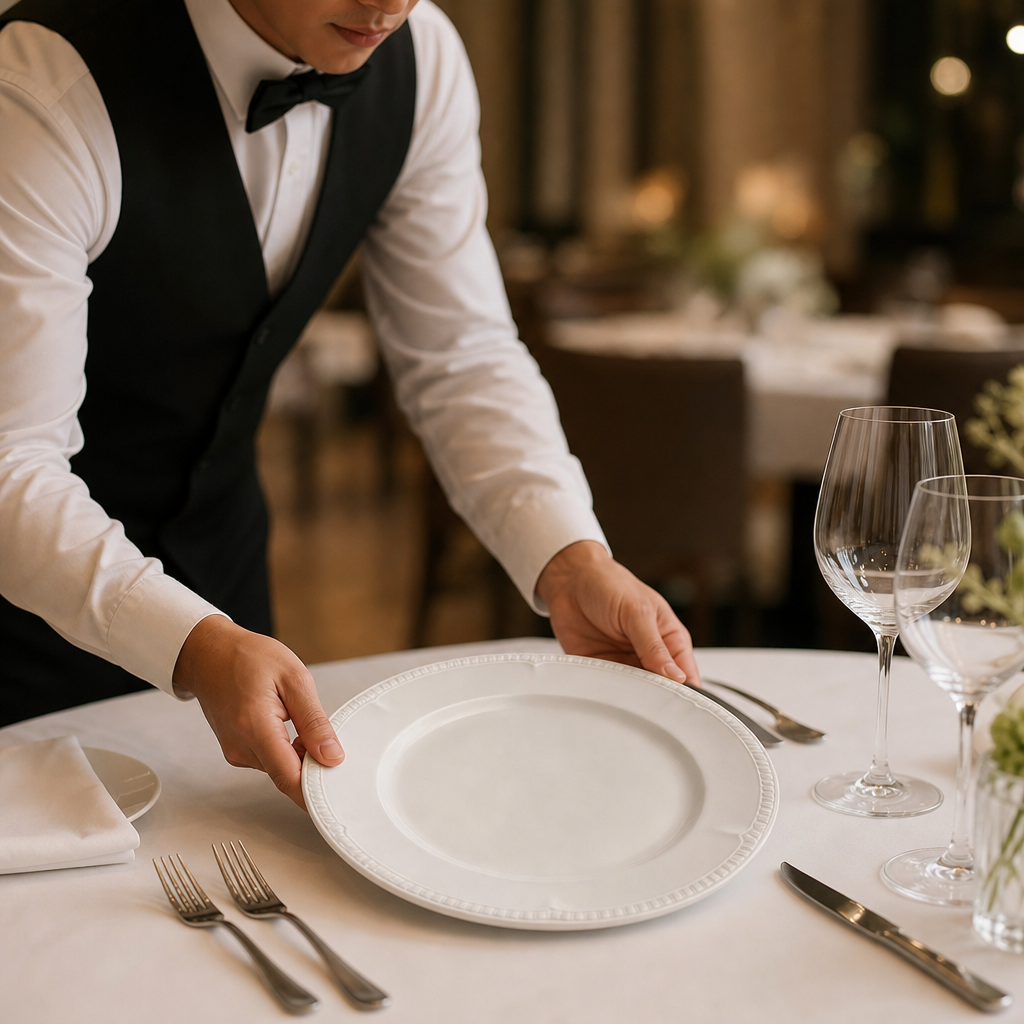 Plates 280mm White Porcelain for Catering Establishments (Pack of 12)