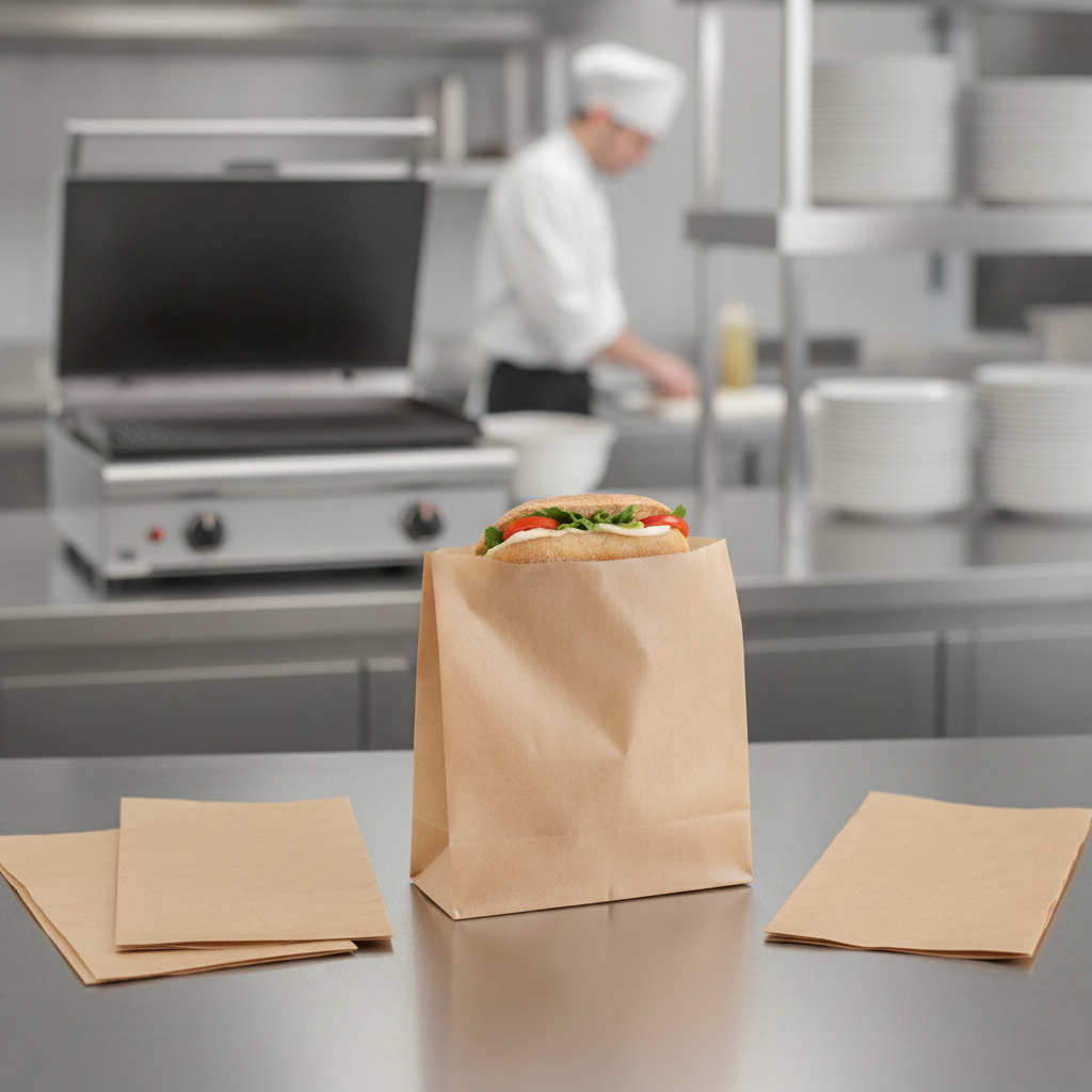 Kraft Contact Grill Bags 320mm for Cafés & Food Vans (Pack of 600)