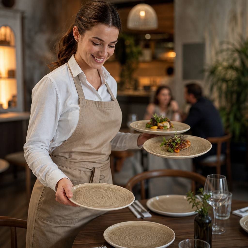 Round Plates 186mm Porcelain for Restaurants & Pubs (Pack of 12)