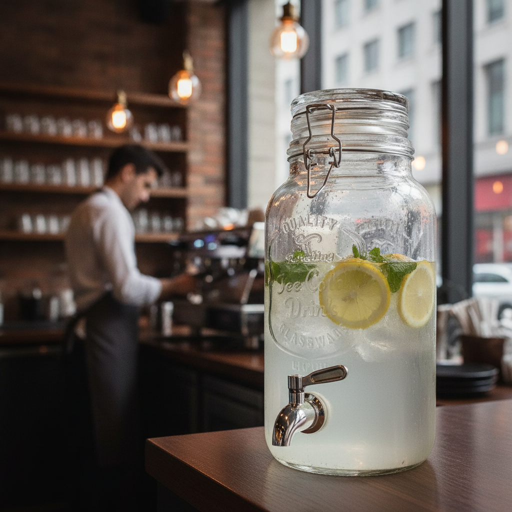 Glass Drinks Dispenser 3.6L for Parties & Events