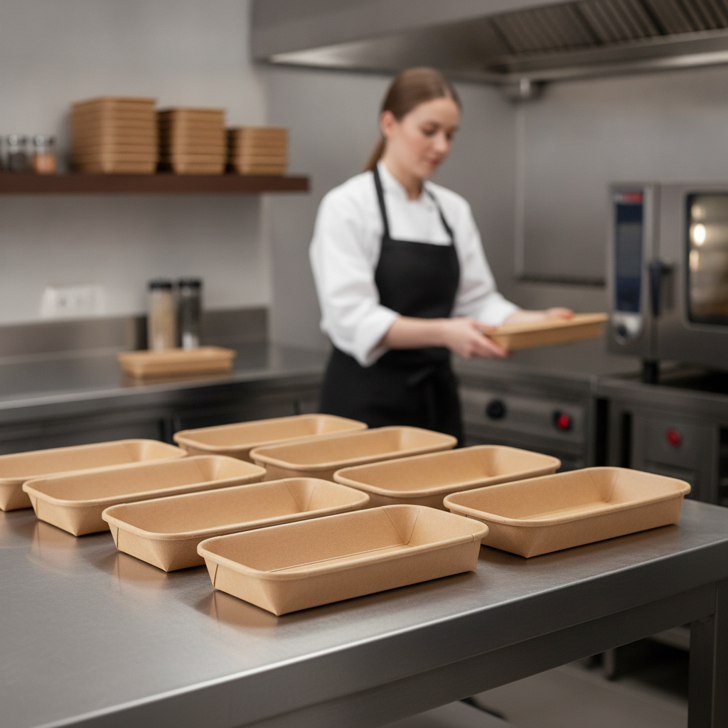 Brown Paper Food Trays for Takeaway Service (Pack of 300)