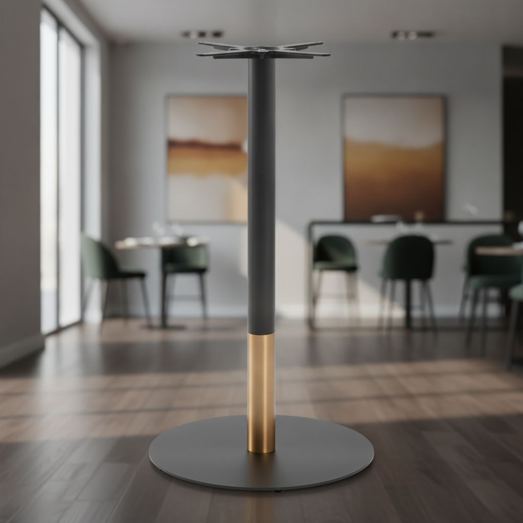 Steel Round Bar Height Table Base 1080mm for Indoor Use