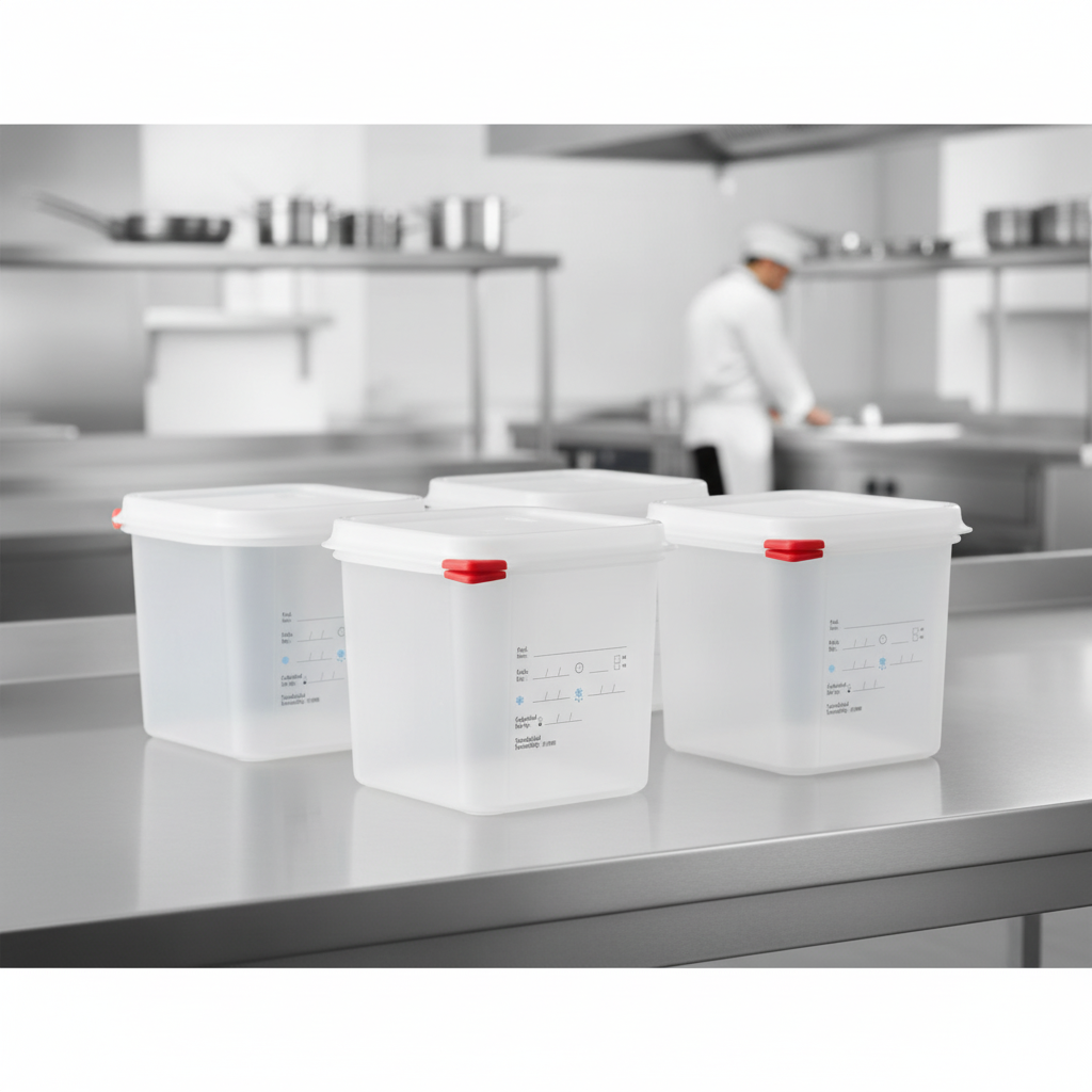 Polypropylene Gastronorm Food Containers 2.6L for Professional Kitchens (Pack of 4)