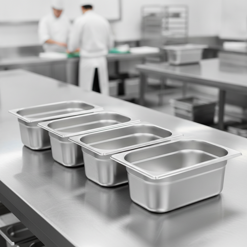 Stainless Steel Gastronorm Container Kit 12.5L for Commercial Use (Pack of 5)