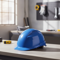 HDPE Vented Blue Helmet for Safety and Protection