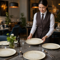 Walled Plates 210mm Natural Vitrified Ceramic for Dining Experiences (Pack of 6)