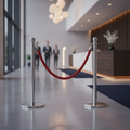 Stainless Steel Barrier Posts 915mm for Crowd Management (Pack of 2)