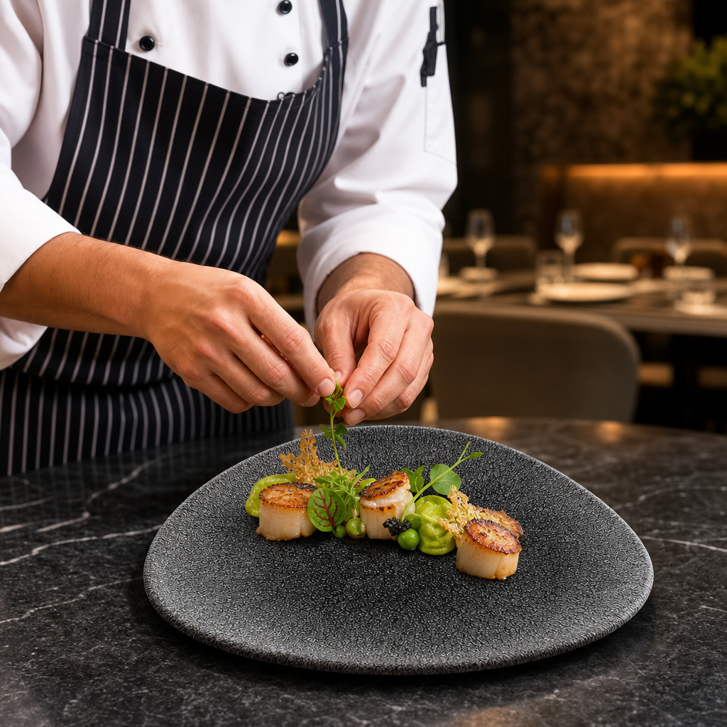 Triangular Plates 260mm Black Porcelain for Creative Dining Presentations (Pack of 12)