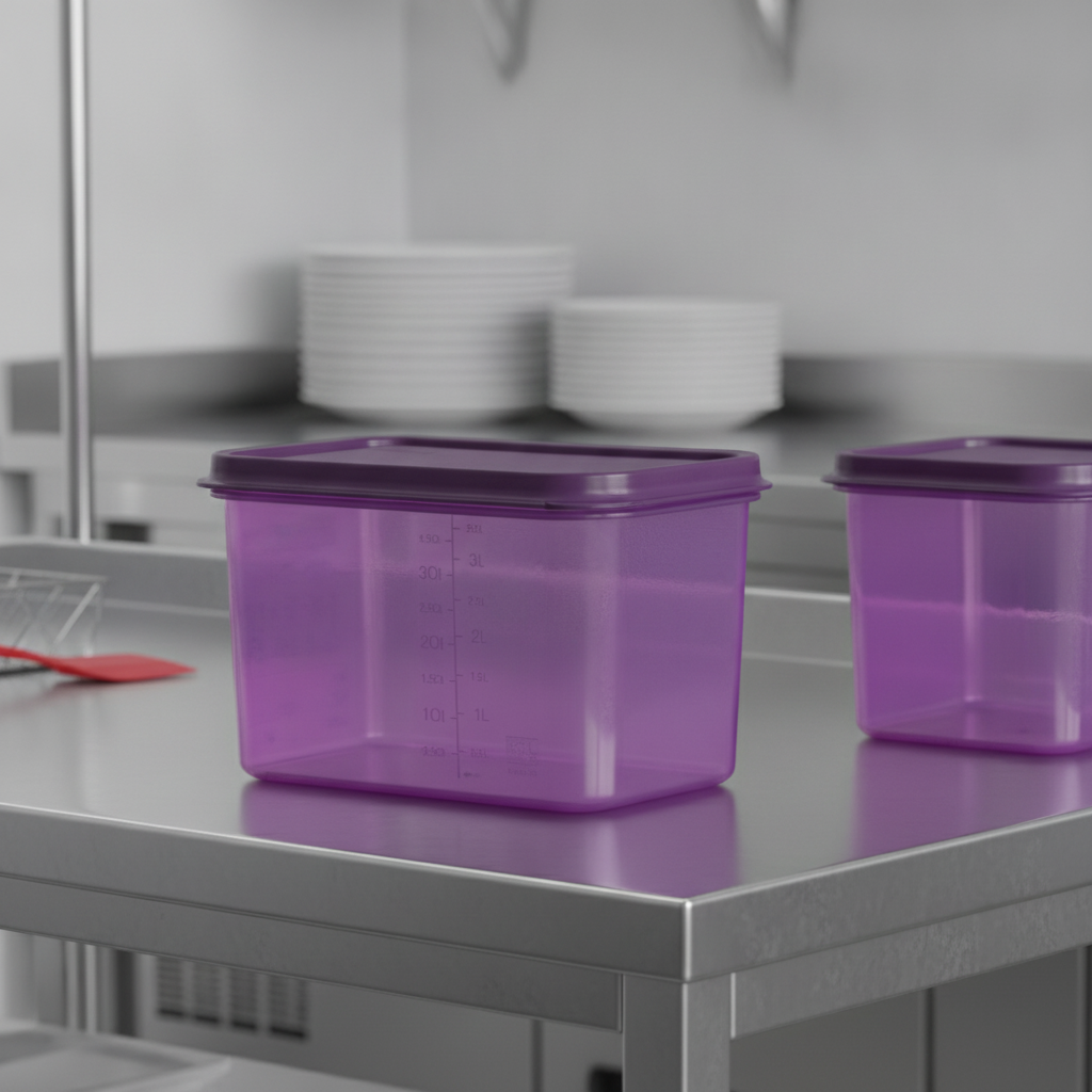 Polypropylene 1/4 Gastronorm Food Storage Container 4.3L for Kitchen Allergen Management